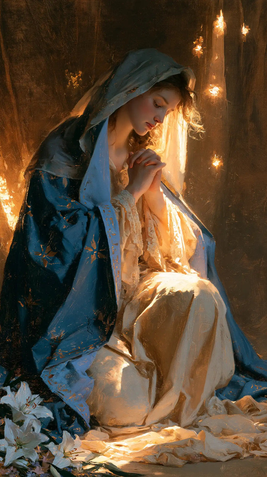 Virgin Mary in Prayer - Symbolist · Portrait n° 34