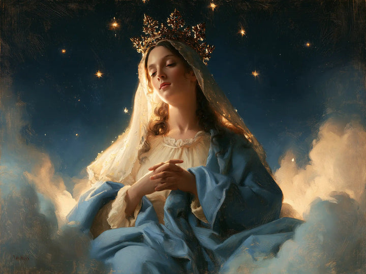 Mary Queen of Heaven - Midnight Blue Chiaroscuro · Landscape n° 1