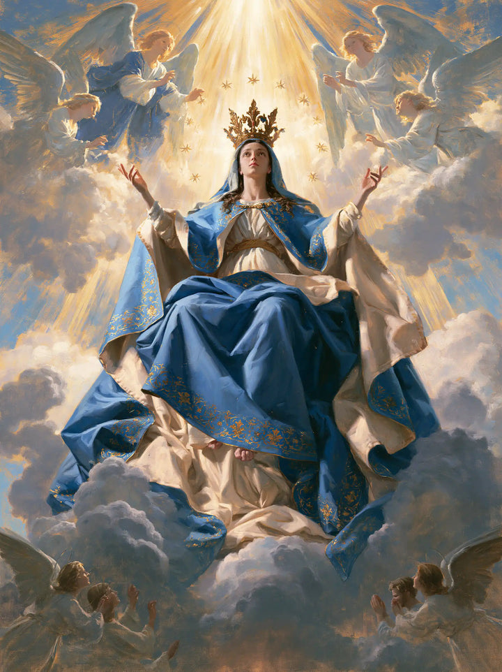 Mary, Queen of Heaven — Beneath the Shower of Sacred Sunlight