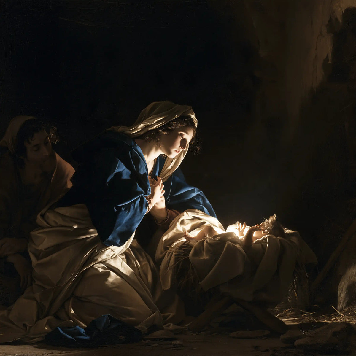 The Nativity — Light Between Veil and Straw