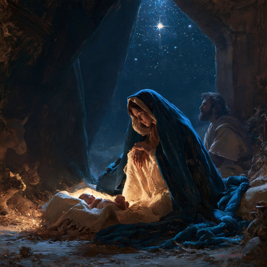 The Nativity - Midnight Blue Chiaroscuro · Square n° 1