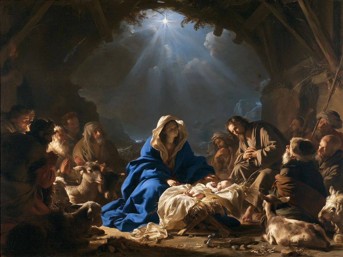 The Nativity — The Blue Mantle Amid the Flock