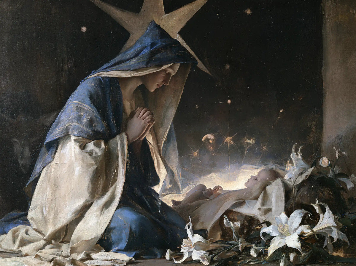 The Nativity — Lilies beneath the Golden Star