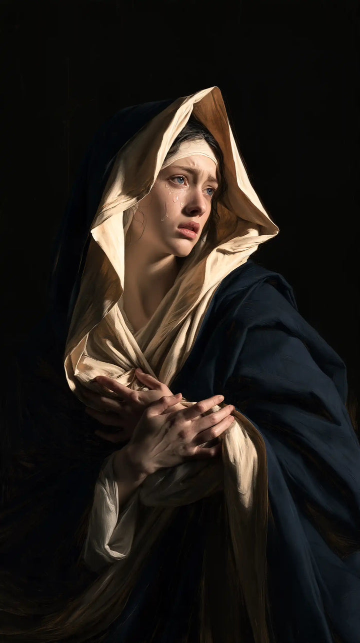 Our Lady of Sorrows — The Gaze beyond the Open Hands