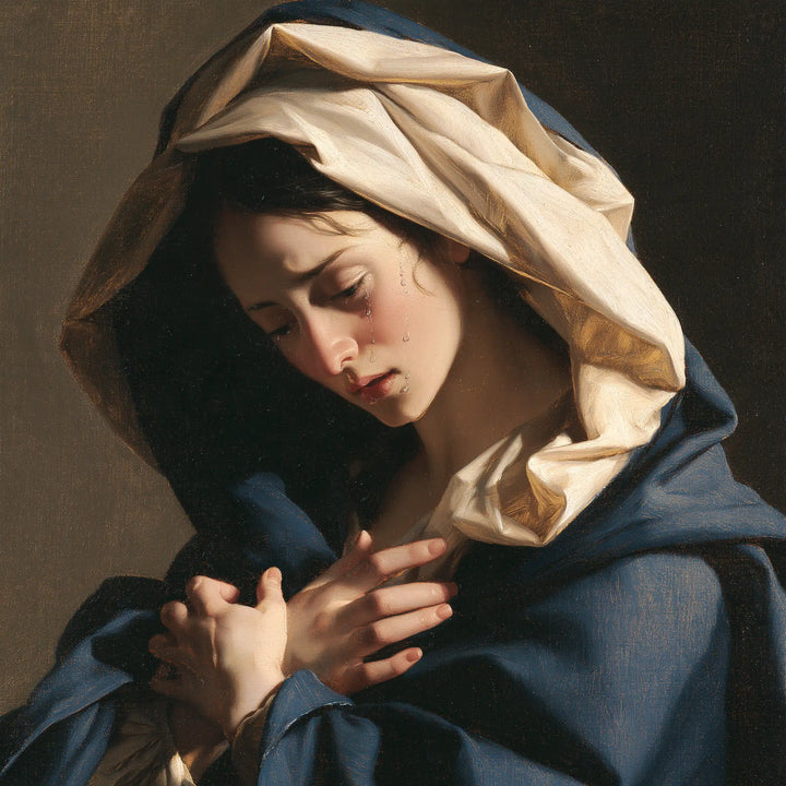 Our Lady of Sorrows - Mater Dolorosa Classical Portrait · Square n° 4