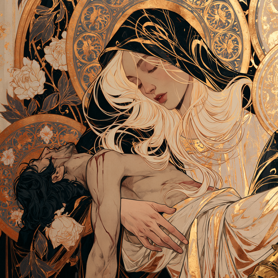 La Pietà — Art nouveau sacré · Carré n° 2