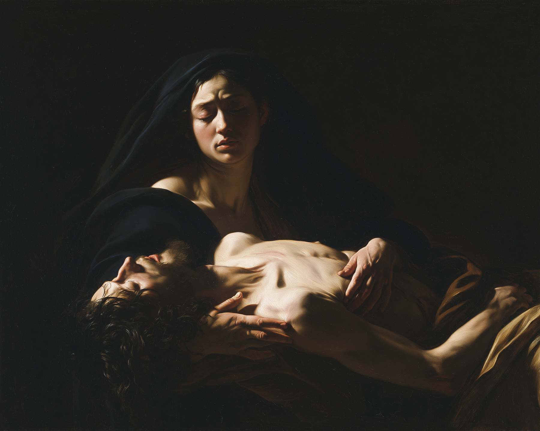 La Pietà — Caravage - ténébrisme · Paysage n° 1 — aperçu de la finition sélectionnée