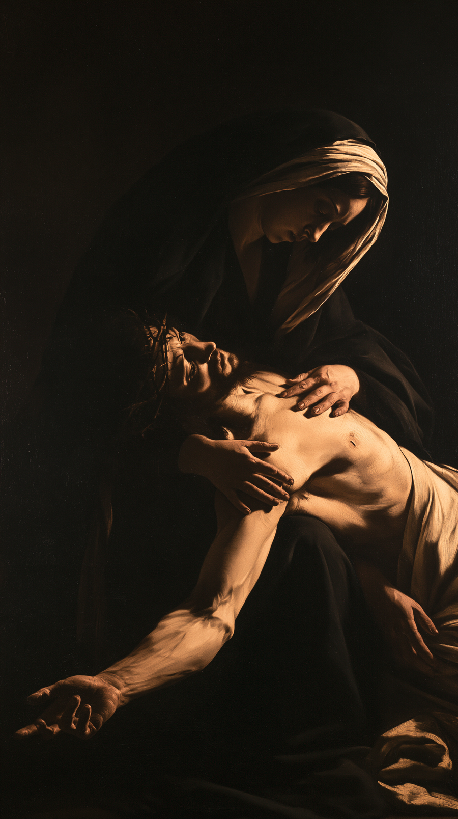 La Pietà — Caravage - ténébrisme · Portrait n° 1
