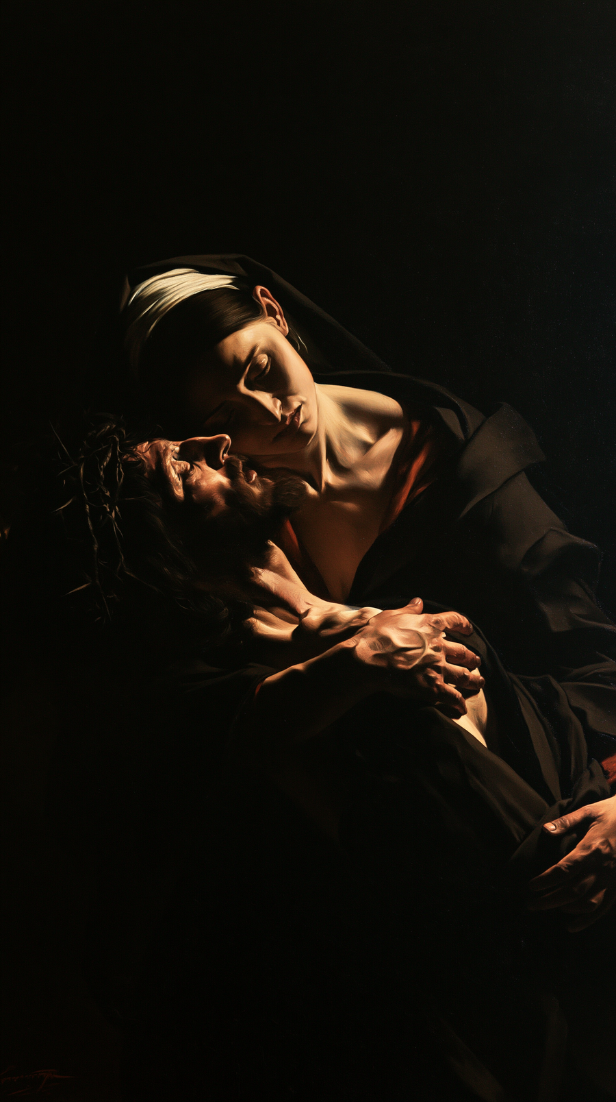 La Pietà — Caravage - ténébrisme · Portrait n° 2