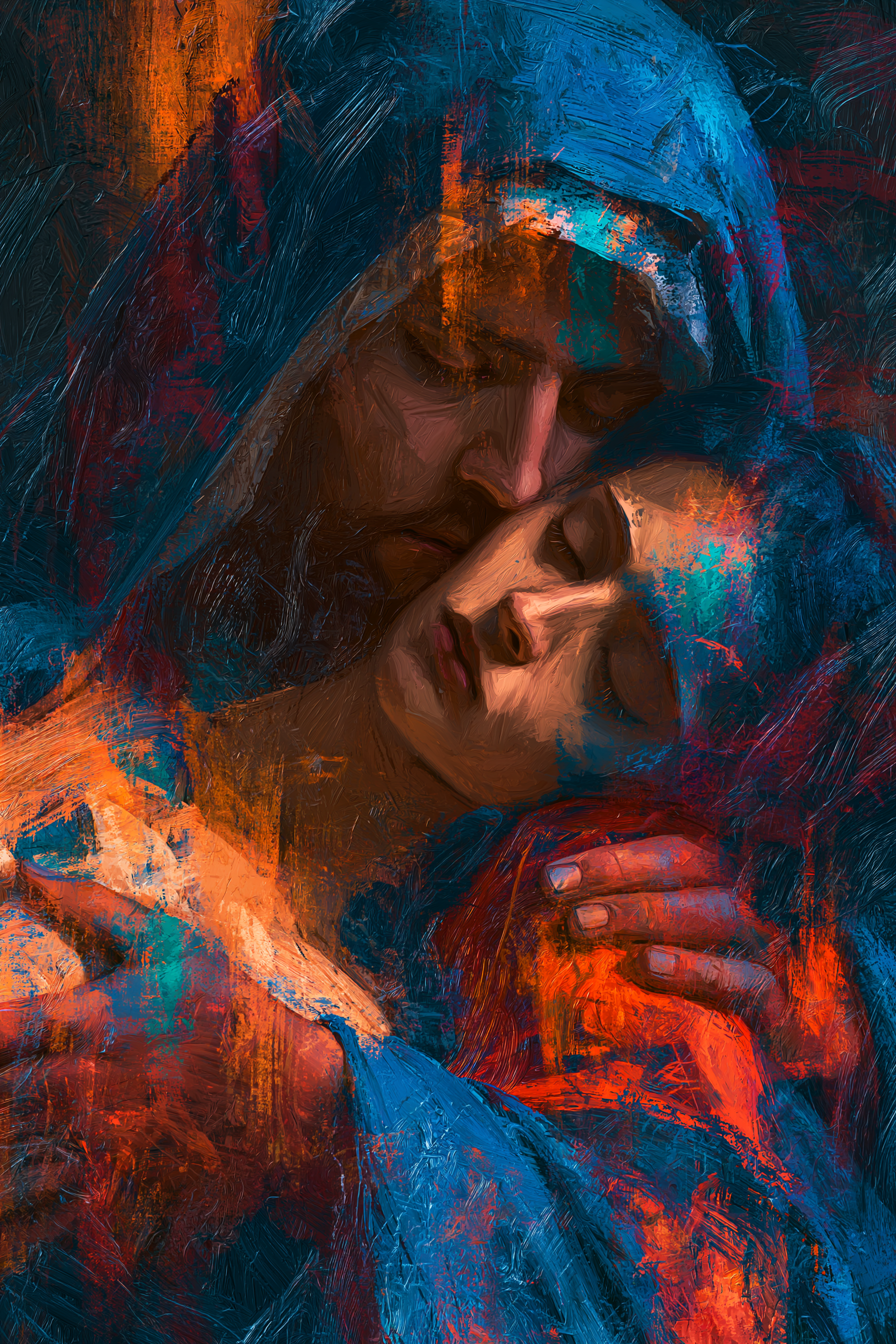 La Pietà — Expressionniste · Portrait n° 7 — aperçu de la finition sélectionnée