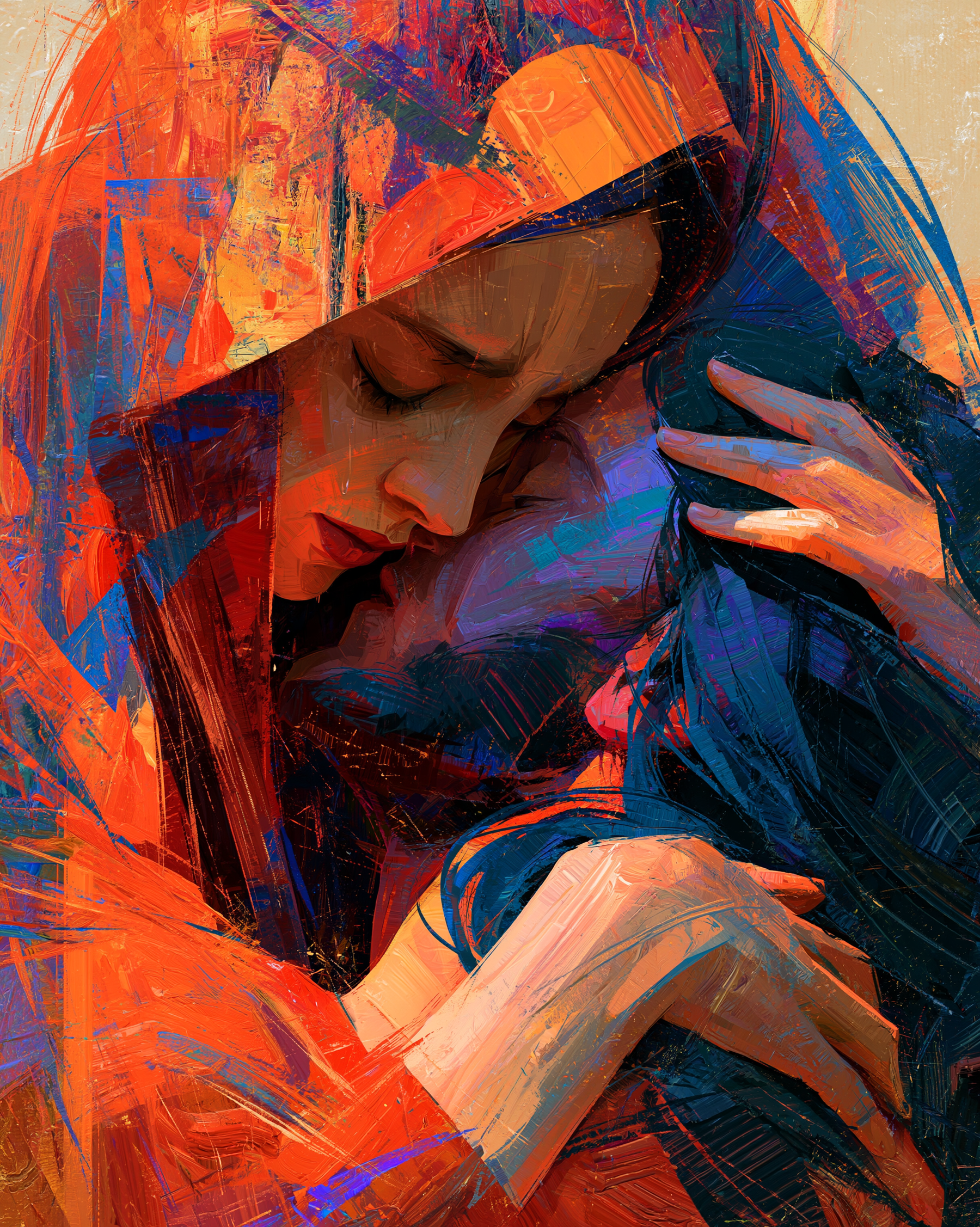 La Pietà — Expressionniste · Portrait n° 10 — aperçu de la finition sélectionnée