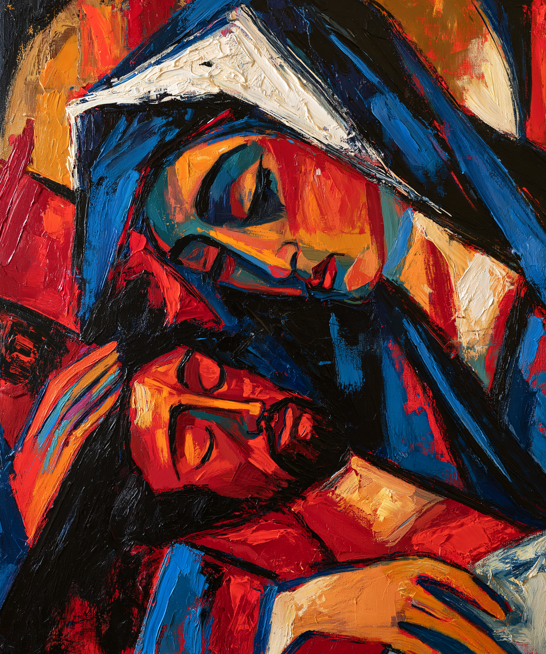La Pietà — Expressionniste · Portrait n° 14 — aperçu de la finition sélectionnée