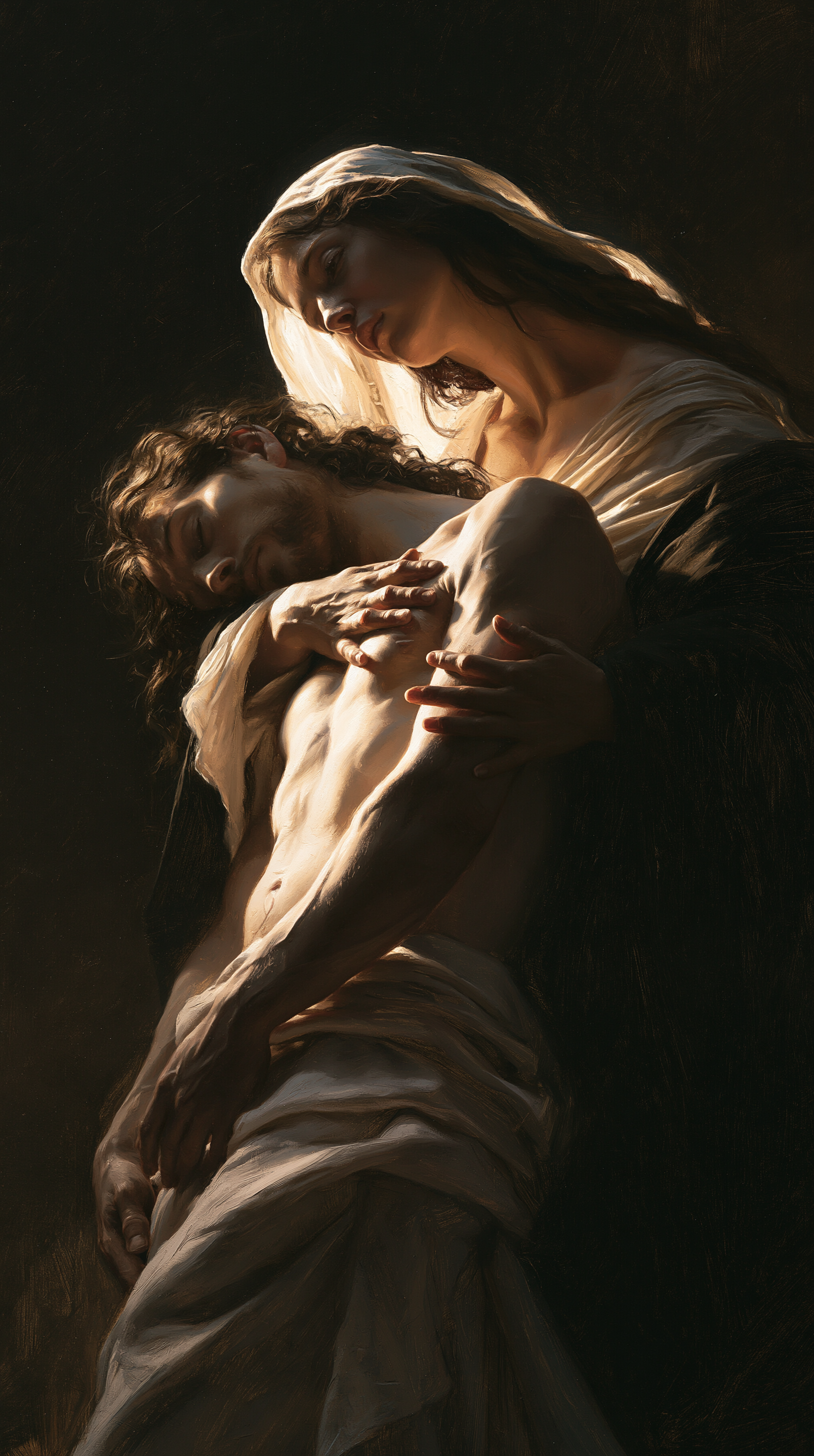 La Pietà — Lumière divine · Portrait n° 2 — aperçu de la finition sélectionnée