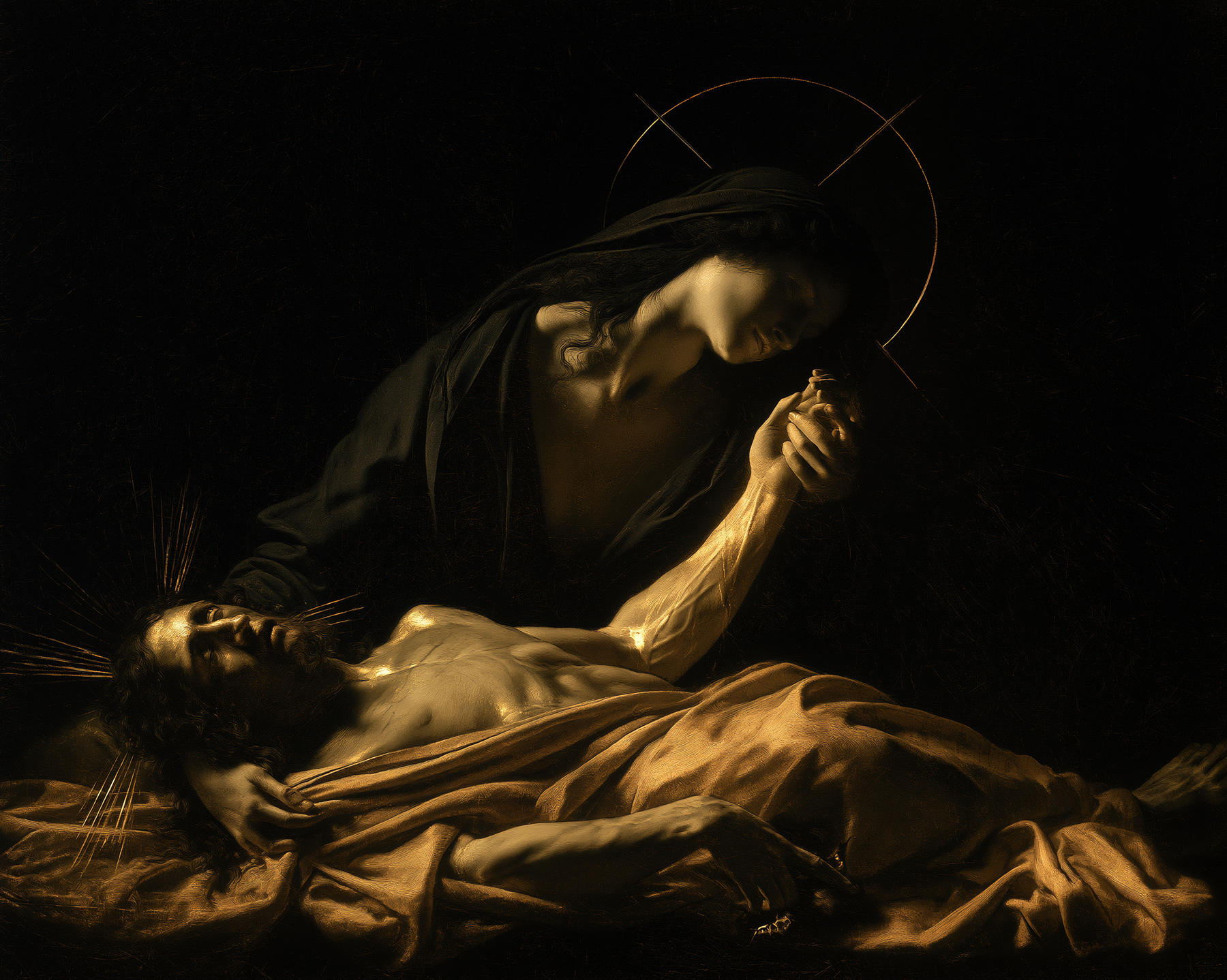 La Pietà — Noir et or · Paysage n° 2 — aperçu de la finition sélectionnée