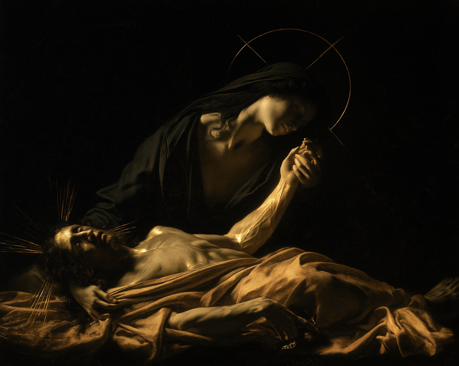La Pietà — Noir et or · Paysage n° 2