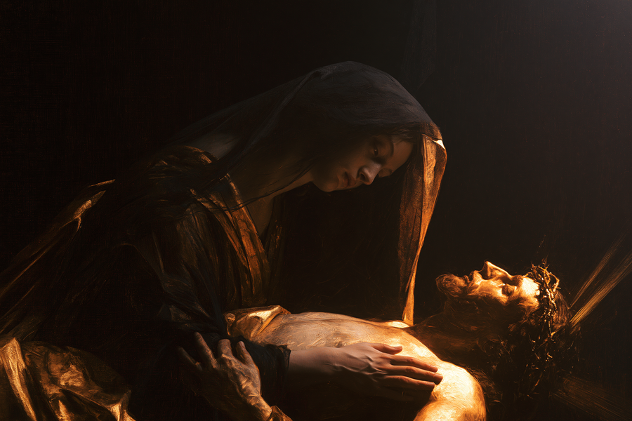 La Pietà — Noir et or · Paysage n° 6