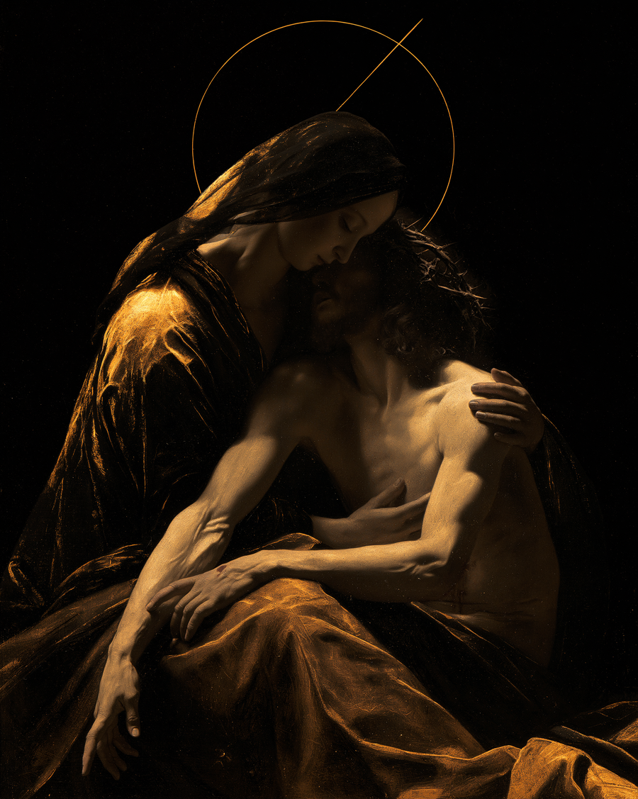 La Pietà — Noir et or · Portrait n° 5