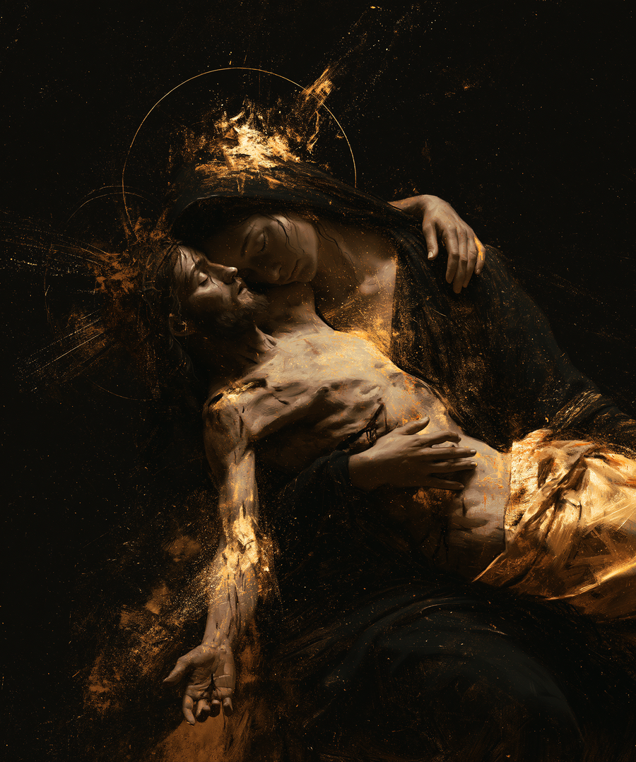 La Pietà — Noir et or · Portrait n° 6