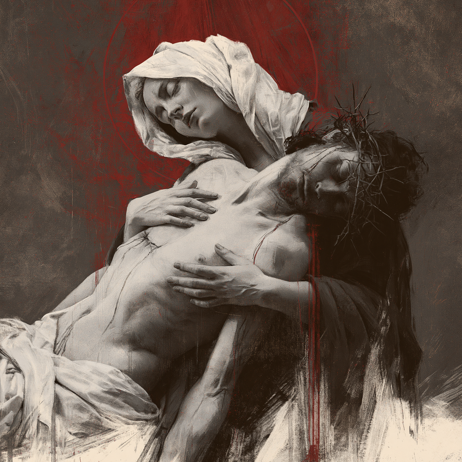 La Pietà — Rouge du sacrifice · Carré n° 1