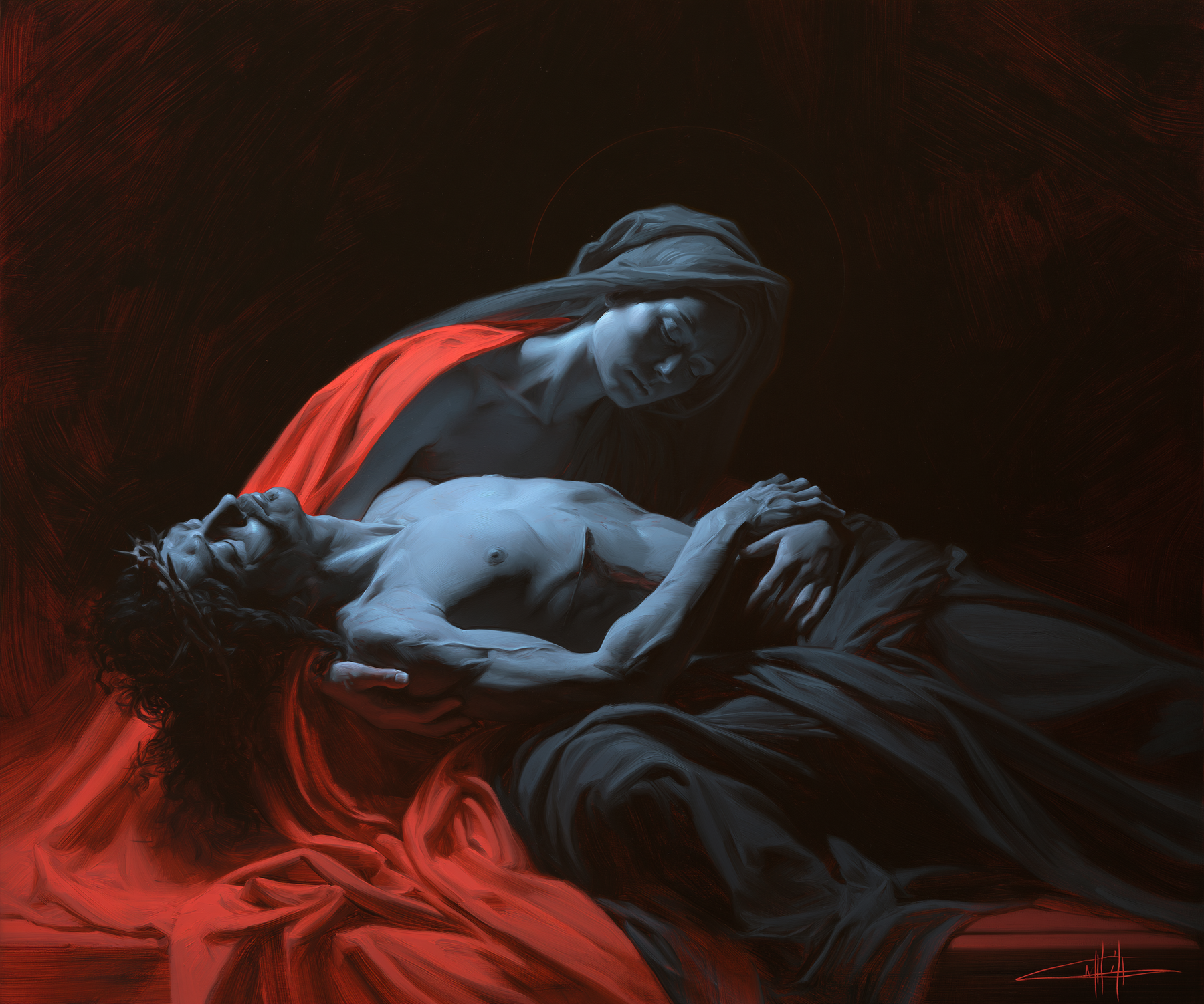 La Pietà — Rouge du sacrifice · Paysage n° 3 — aperçu de la finition sélectionnée