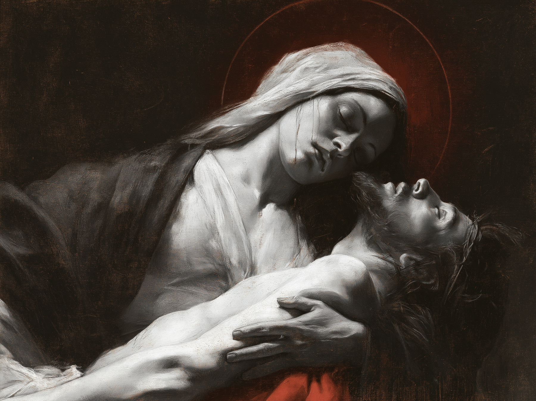 La Pietà — Rouge du sacrifice · Paysage n° 4 — aperçu de la finition sélectionnée