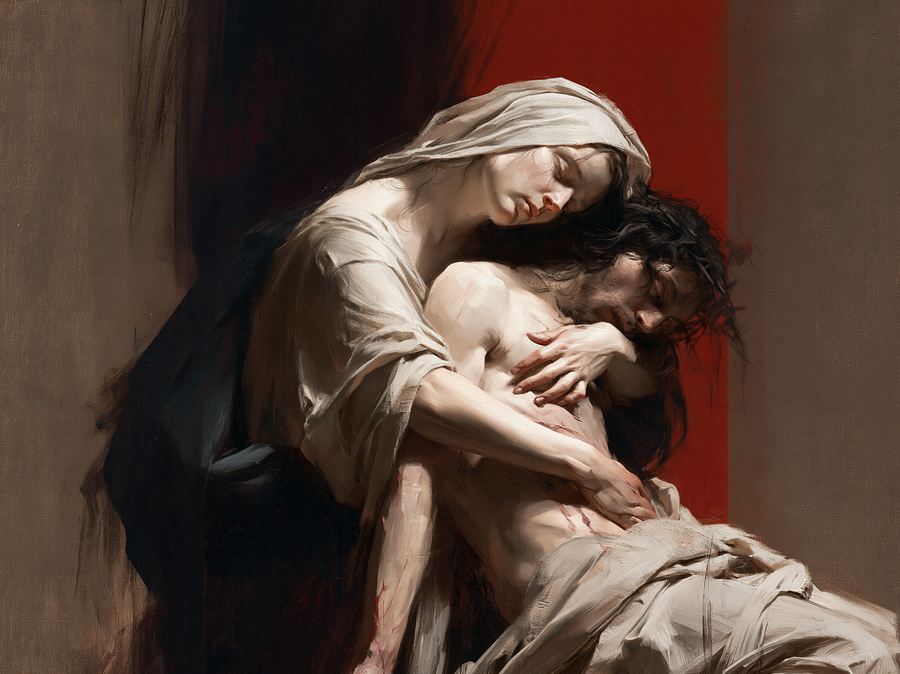 La Pietà — Rouge du sacrifice · Paysage n° 5