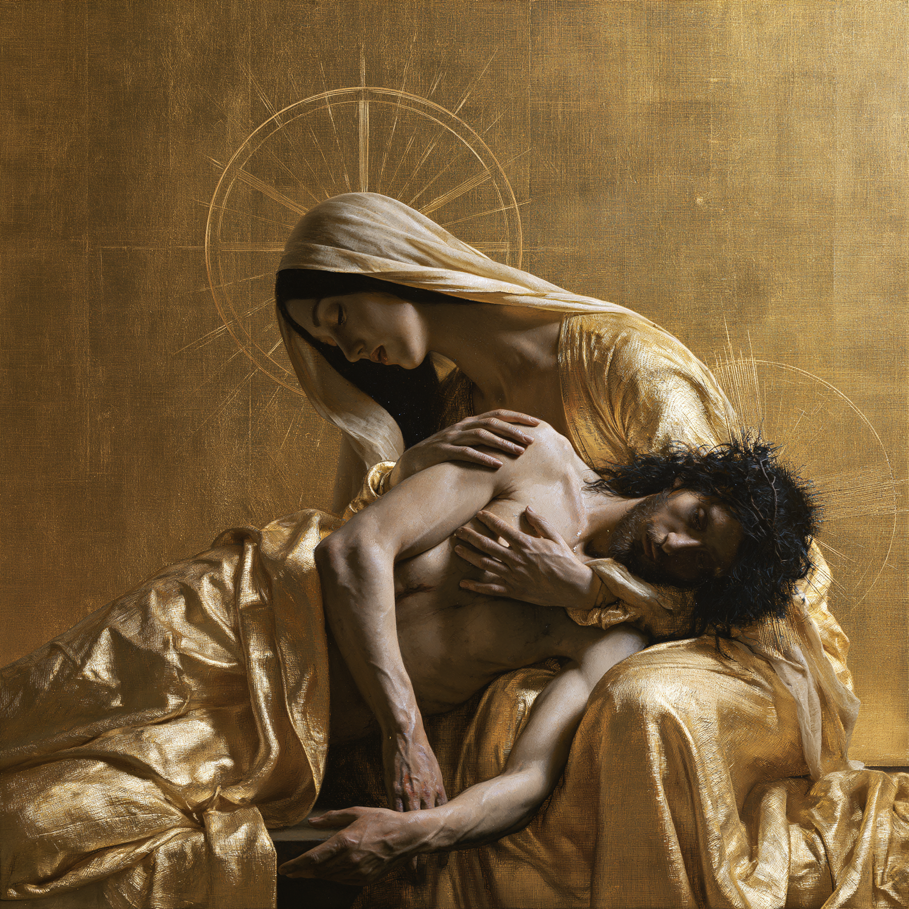 La Pietà — Sacré doré · Carré n° 2 — aperçu de la finition sélectionnée