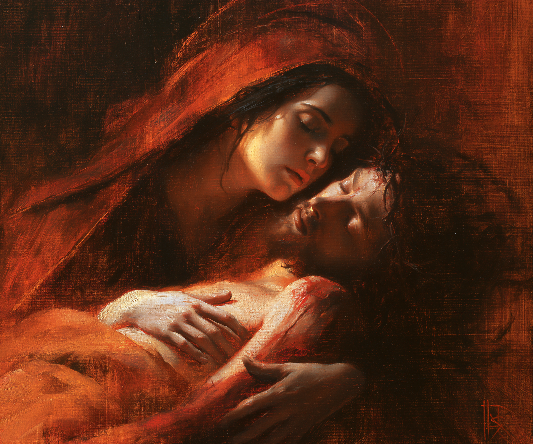 La Pietà — Symbolisme eucharistique · Paysage n° 3 — aperçu de la finition sélectionnée