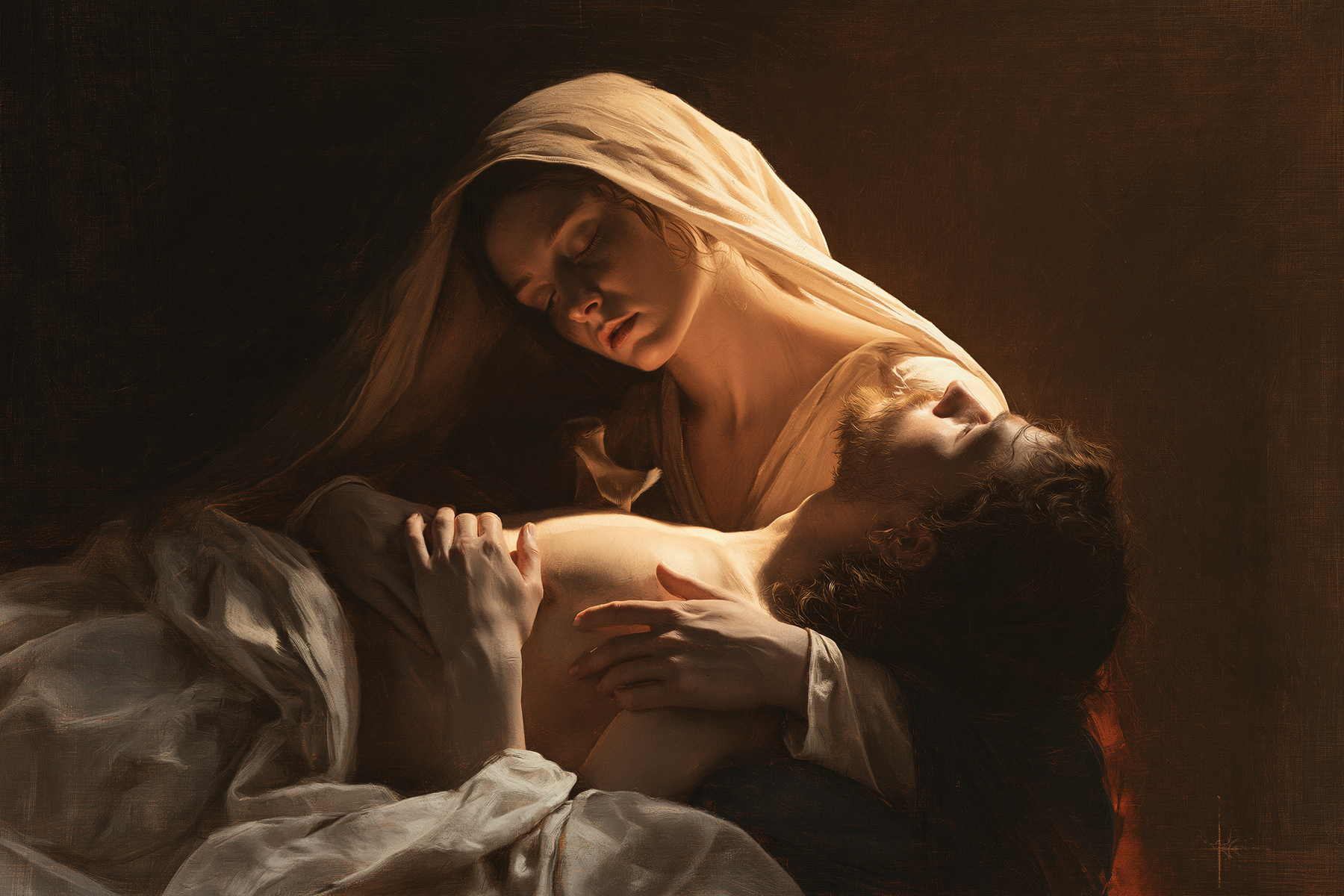 La Pietà — Symbolisme eucharistique · Paysage n° 7 — aperçu de la finition sélectionnée