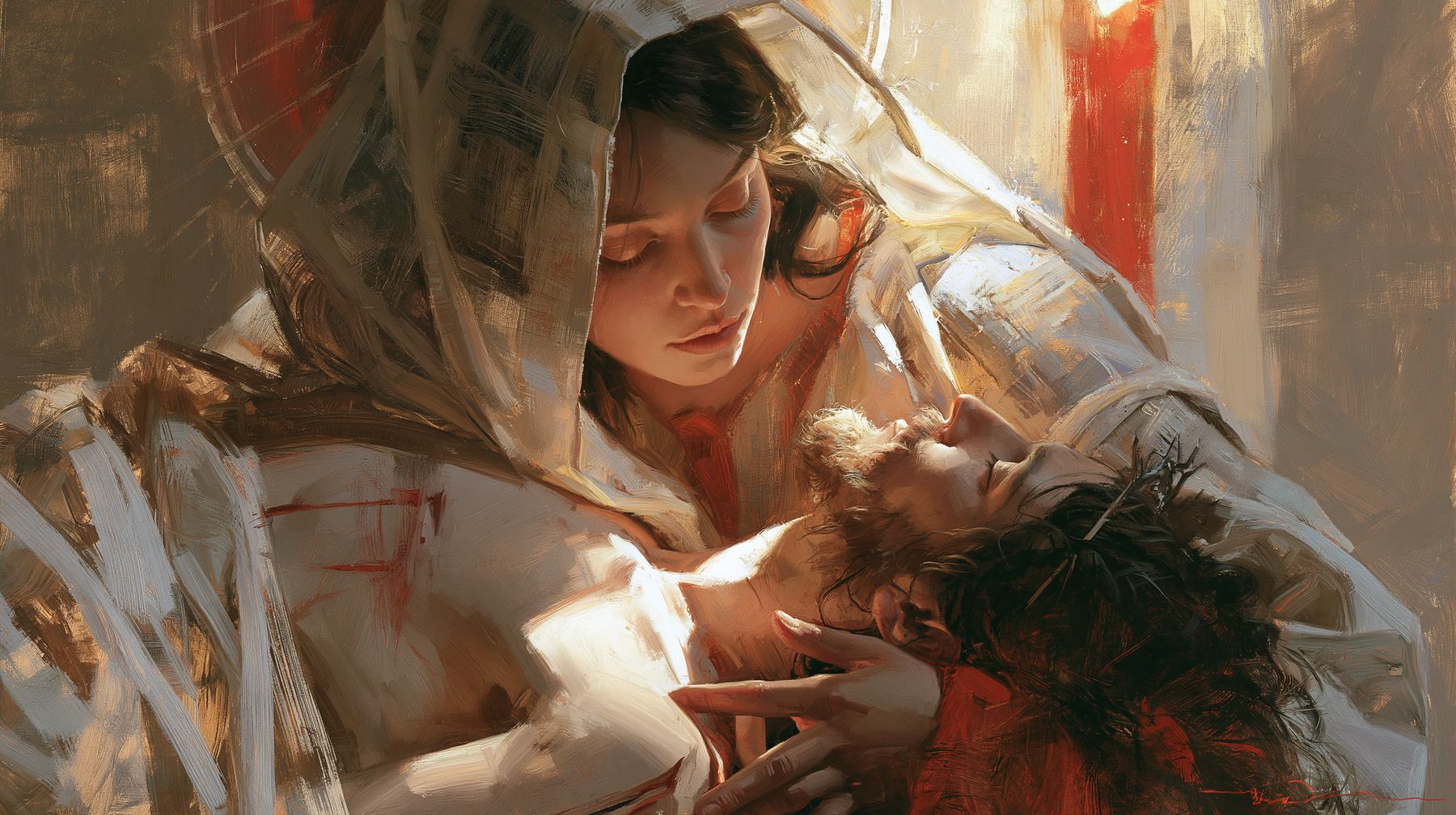 La Pietà — Symbolisme eucharistique · Paysage n° 9 — aperçu de la finition sélectionnée