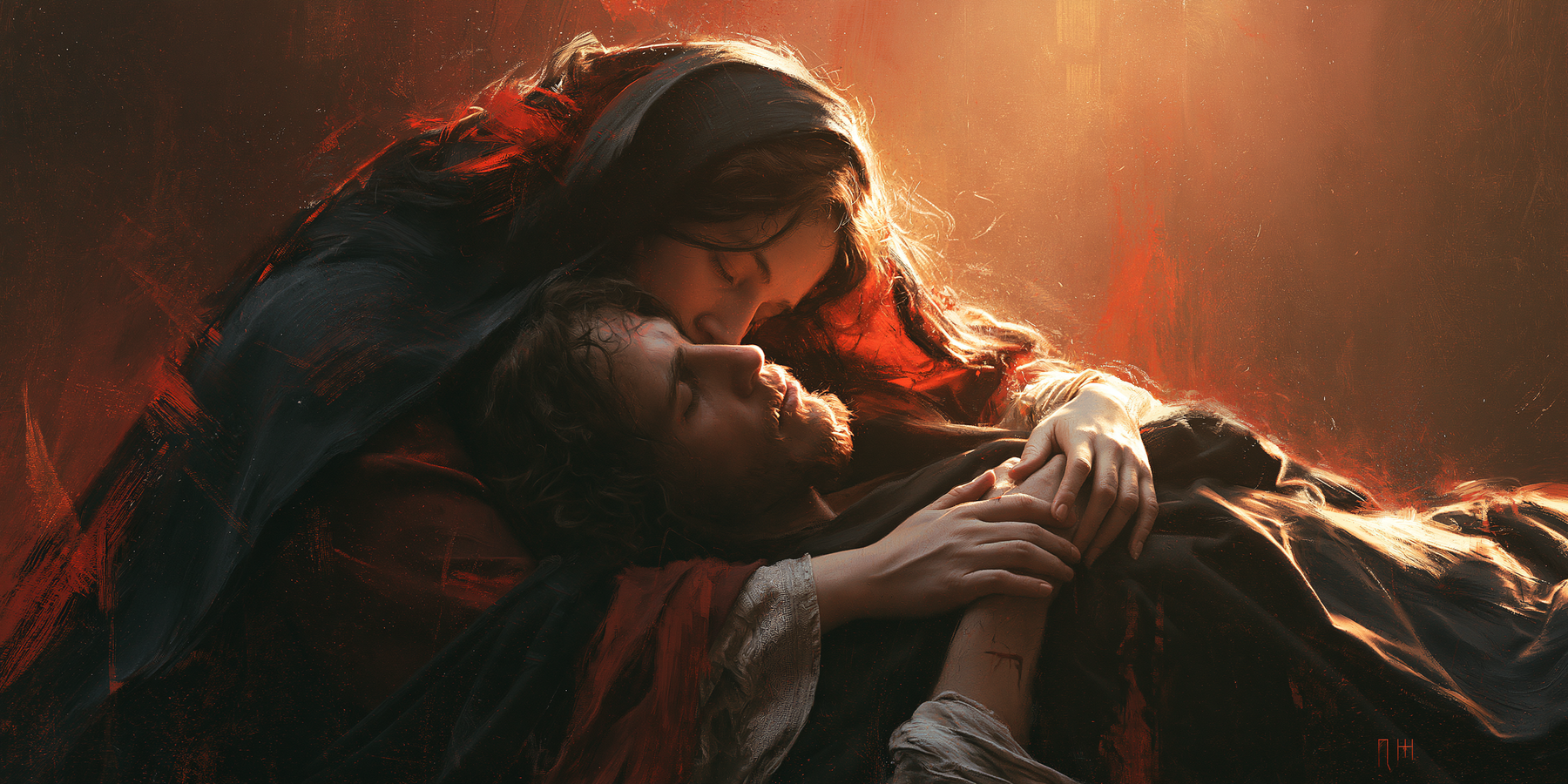 La Pietà — Symbolisme eucharistique · Paysage n° 10 — aperçu de la finition sélectionnée