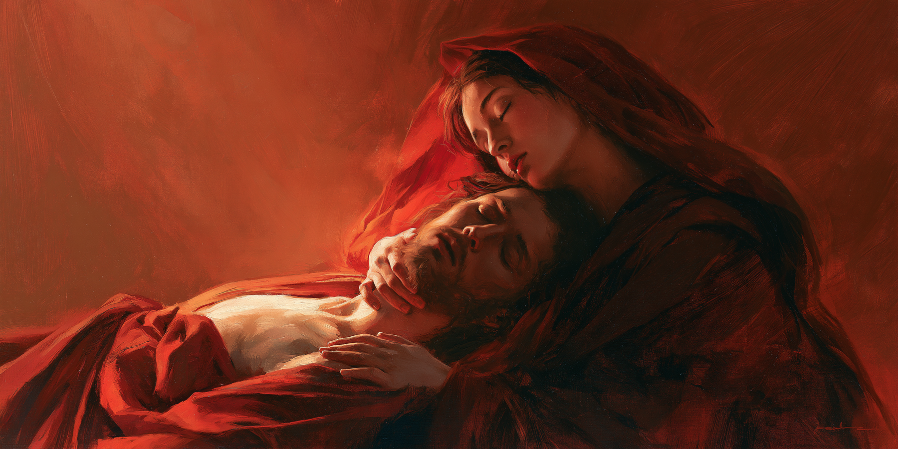 La Pietà — Symbolisme eucharistique · Paysage n° 11 — aperçu de la finition sélectionnée