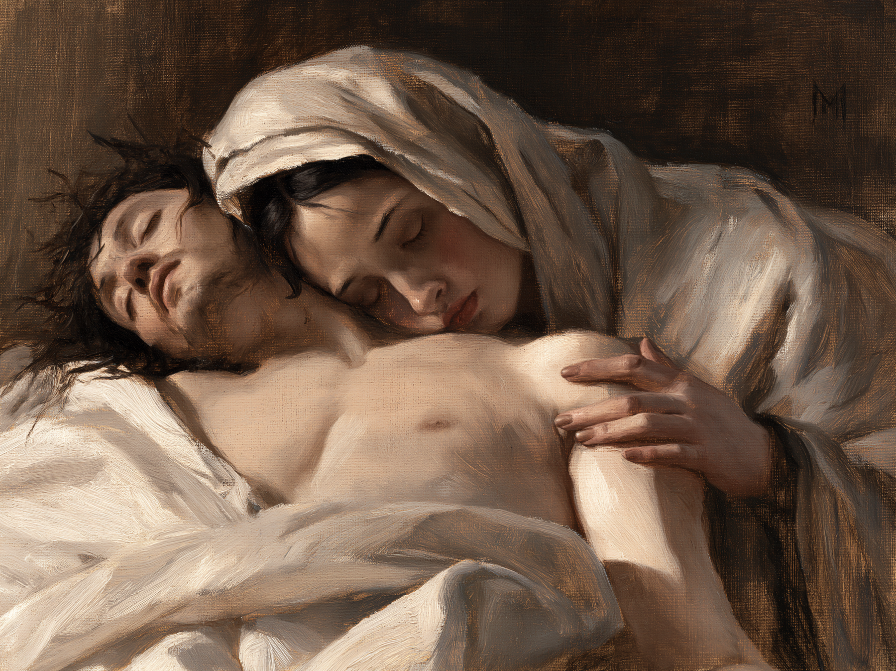 La Pietà — Vue rapprochée psychologique · Paysage n° 3 — aperçu de la finition sélectionnée