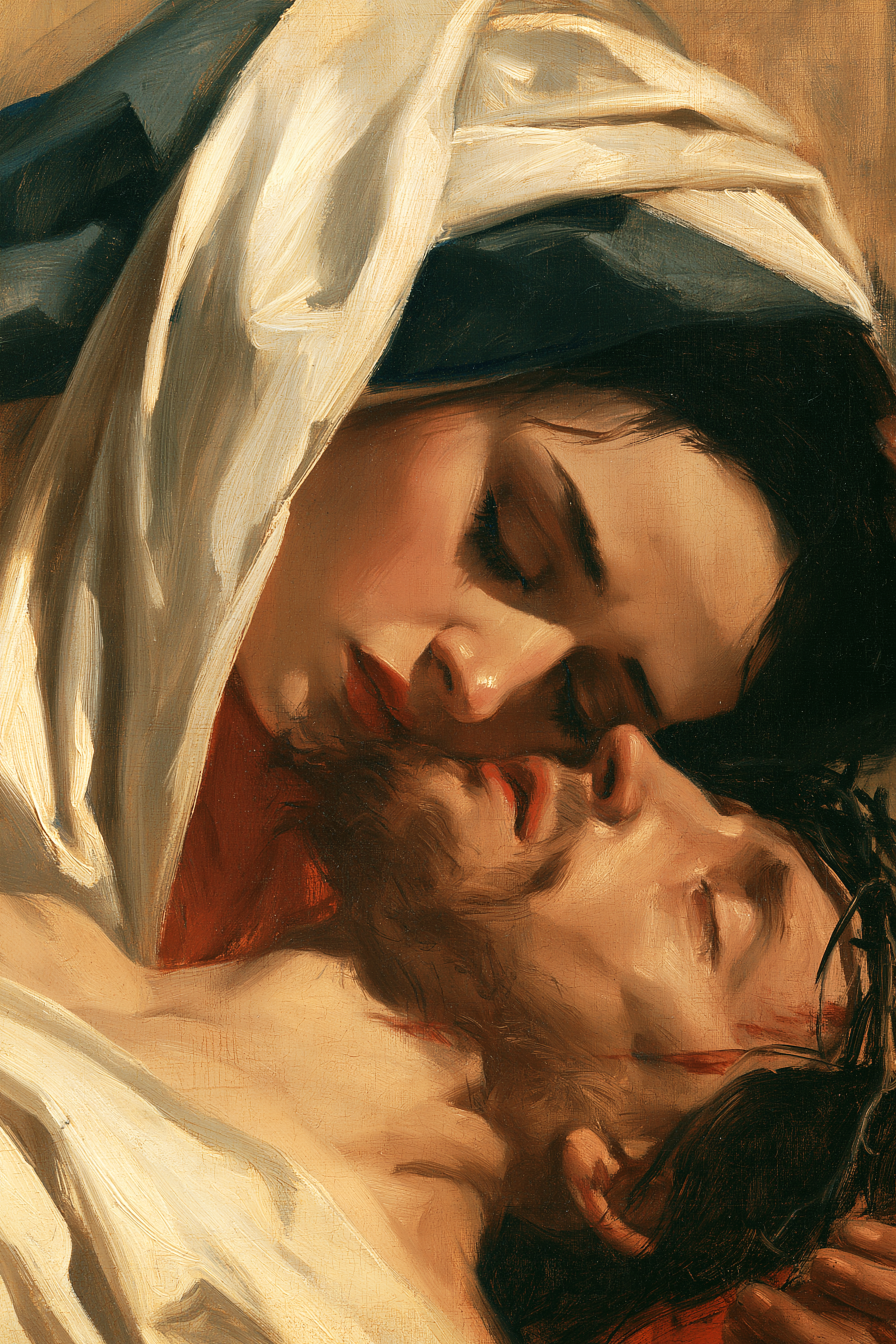 La Pietà — Vue rapprochée psychologique · Portrait n° 4 — aperçu de la finition sélectionnée