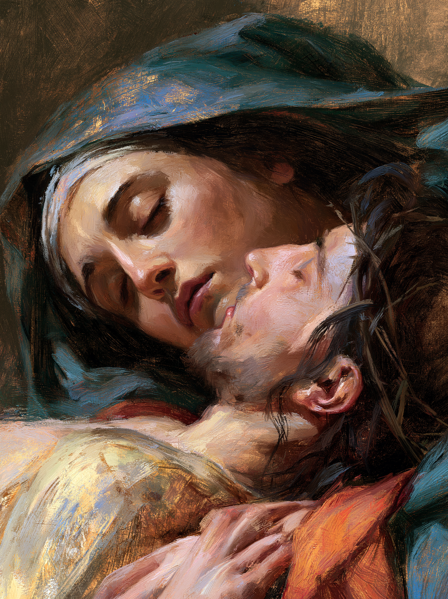 La Pietà — Vue rapprochée psychologique · Portrait n° 6 — aperçu de la finition sélectionnée