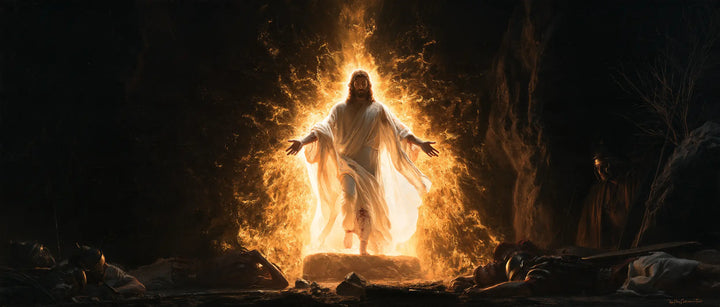 The Resurrection of Jesus Christ — The Stone beneath Dawning Glory