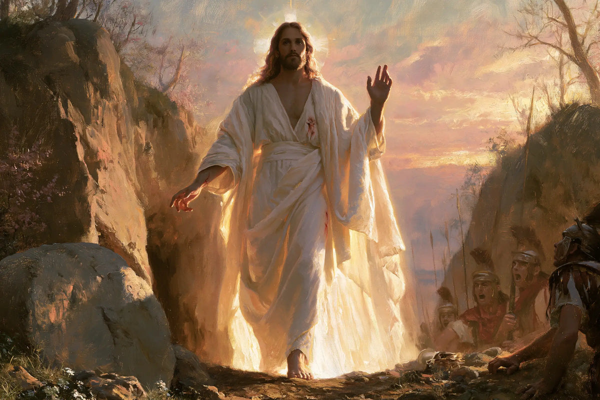 The Resurrection of Jesus Christ — The Blessing beneath the Peach Sky