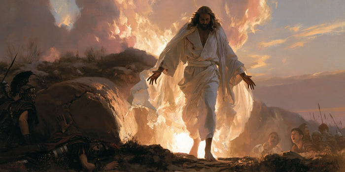 The Resurrection of Jesus Christ — Clouds Aglow behind the Shroud
