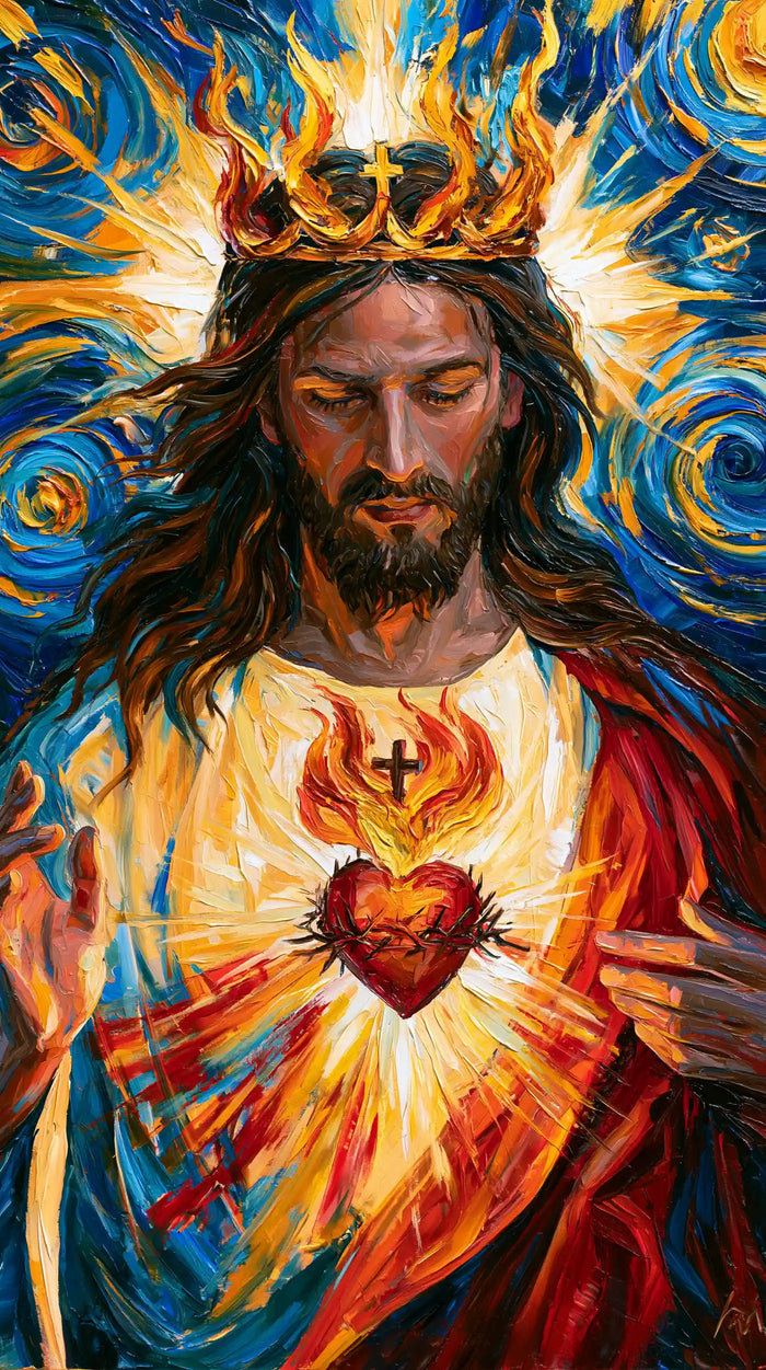 Sacred Heart of Jesus – Post-Impressionist · Portrait no. 4