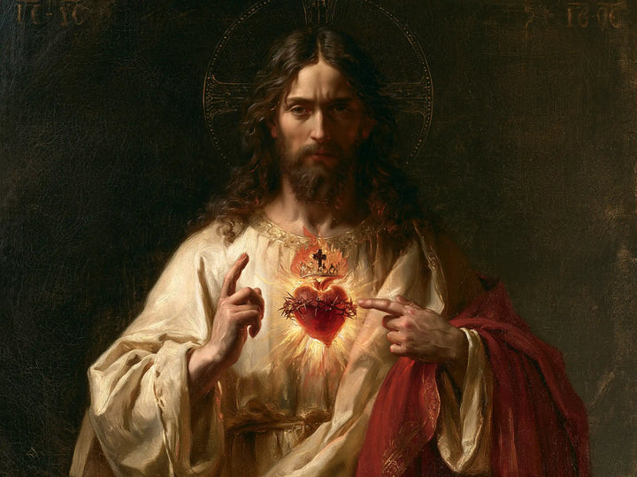 The Sacred Heart of Jesus — The Vigil Within the Engraved Circle