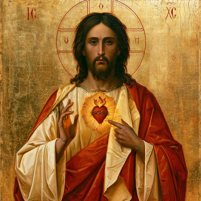 Sacred Heart of Jesus - Contemporary Byzantine · Square n° 2
