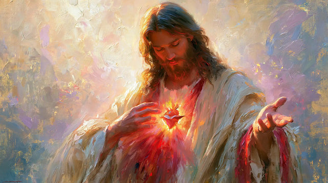 The Sacred Heart of Jesus — Tenderness in Glints of Lilac
