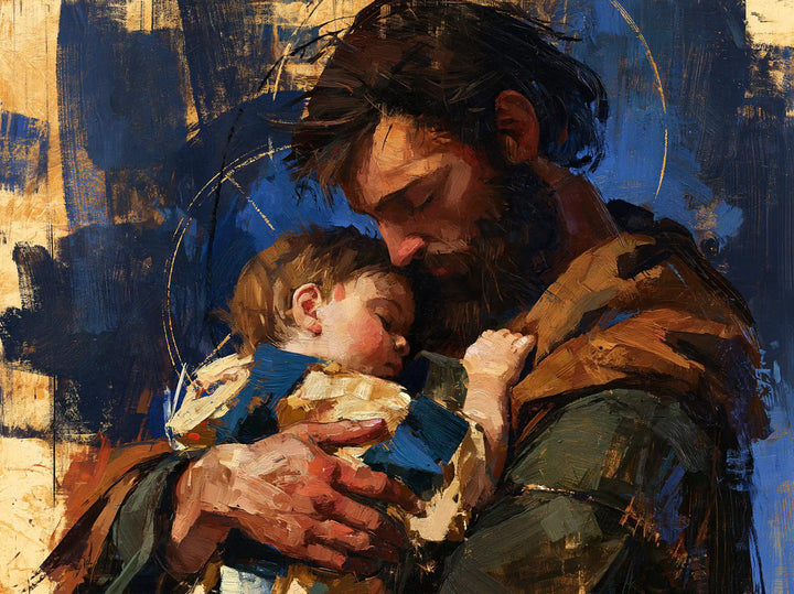 Saint Joseph with the Child Jesus – Expressionist · Landscape no. 6