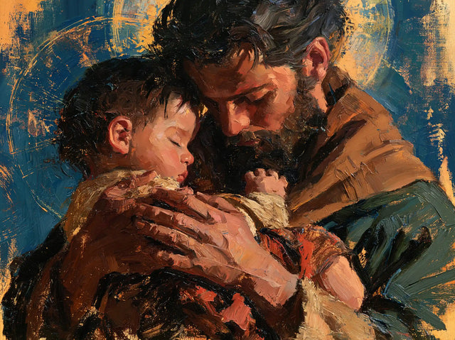 Saint Joseph with the Child Jesus – Expressionist · Landscape no. 8
