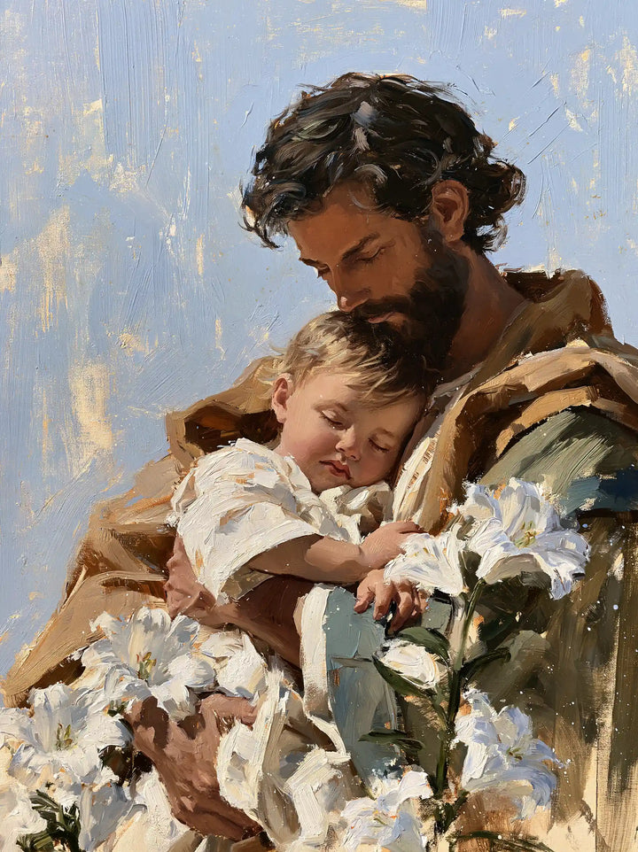 Saint Joseph with the Child Jesus – Impressionist · Portrait no. 8