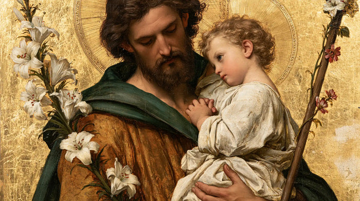 Saint Joseph with the Child Jesus – Sacred Gold · Landscape no. 16