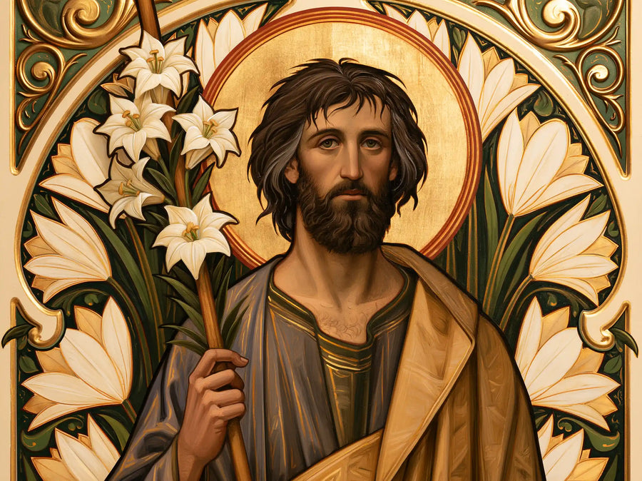 Saint Joseph – Sacred Art Nouveau · Landscape no. 1