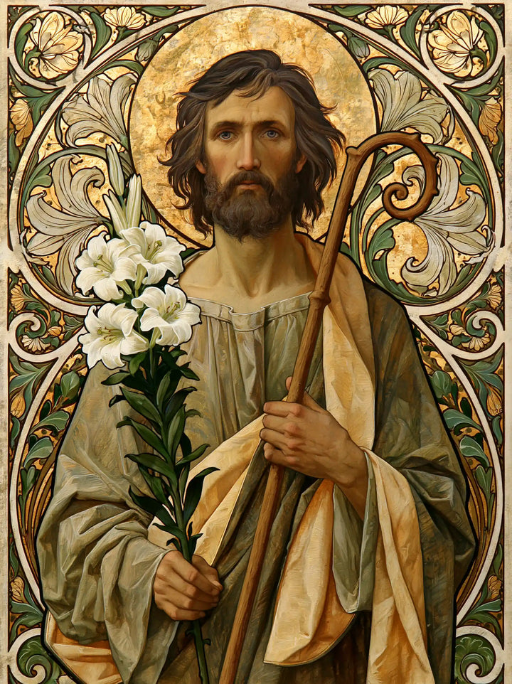 Saint Joseph – Sacred Art Nouveau · Portrait no. 7
