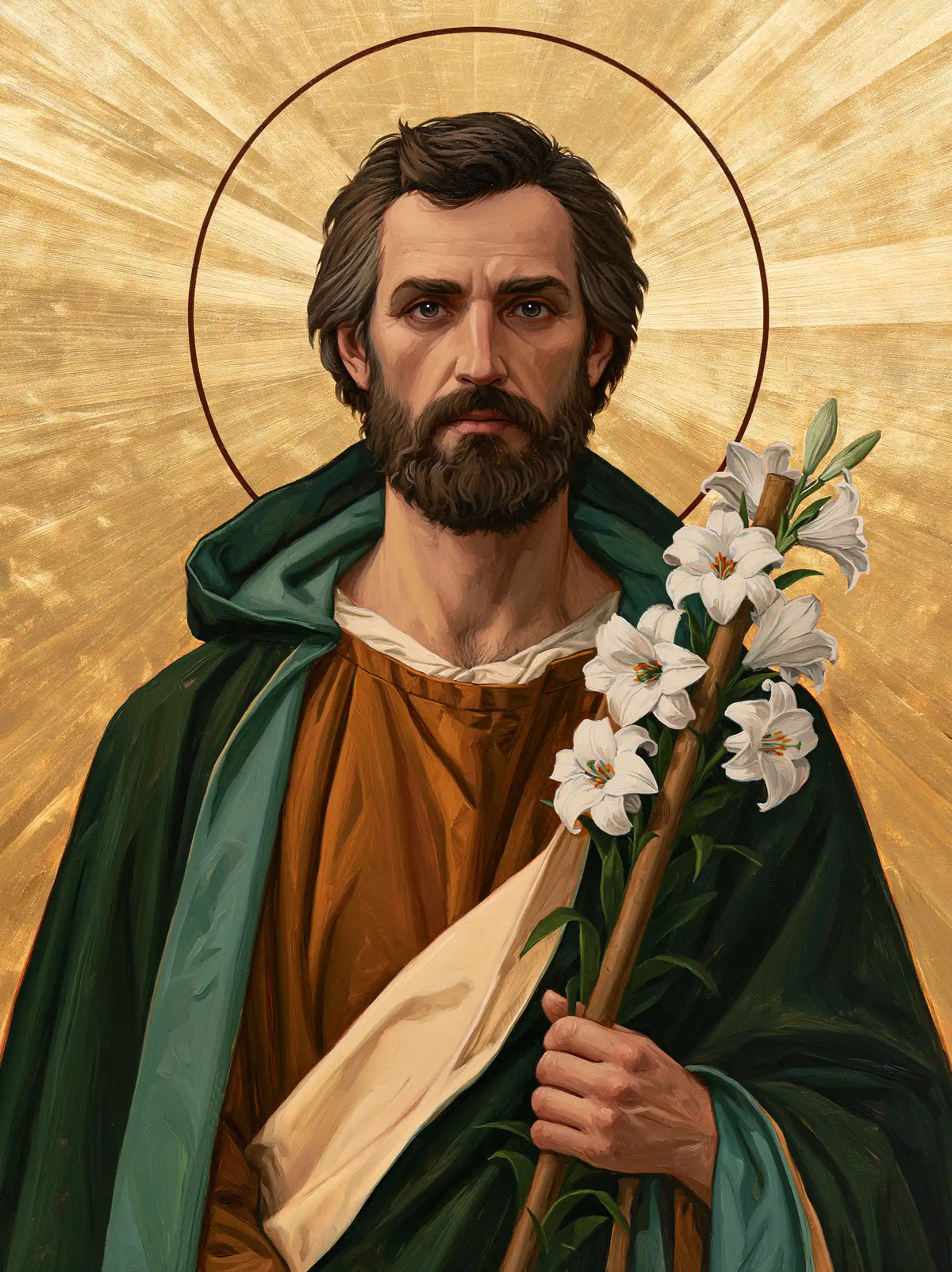 Saint Joseph – Sacred Gold · Portrait no. 9