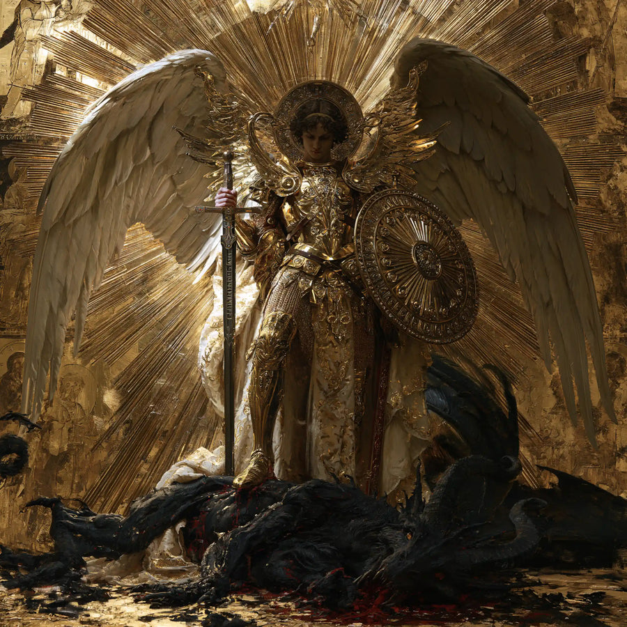 Saint Michael the Archangel – Sacred Gold · Square no. 3